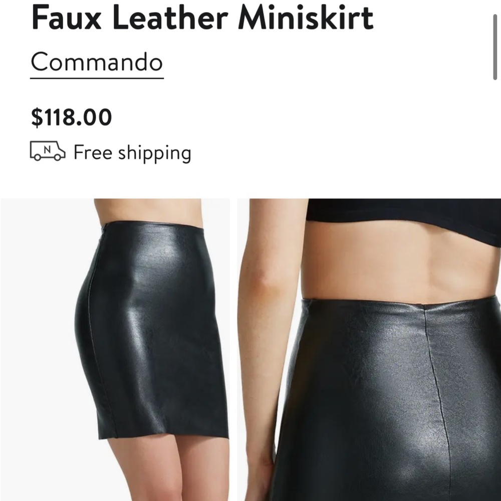 Commando faux leather skirt